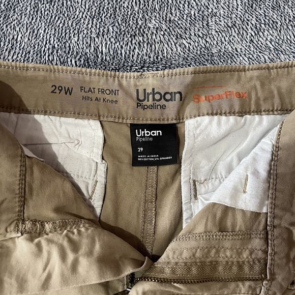 Urban Pipeline Chino Shorts Mens Size 29 Brown Hits At Knee Stretch 10" Inseam - Picture 4 of 5